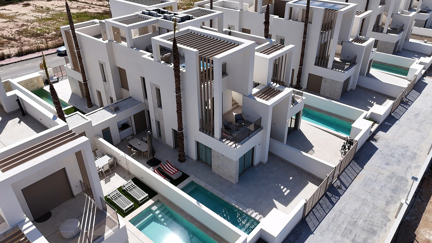 Casa de Los Hermanos villa from above